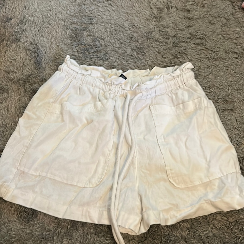 white linen shorts, target, size xs.